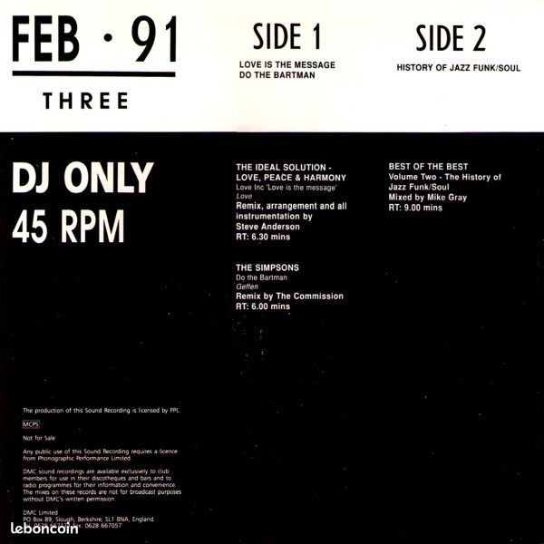 Vinyle - DMC - February 91 - three (image 1)