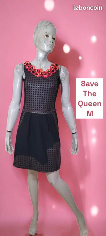 Save The Queen Taille 38 💕 Superbe robe sans manches noir marron