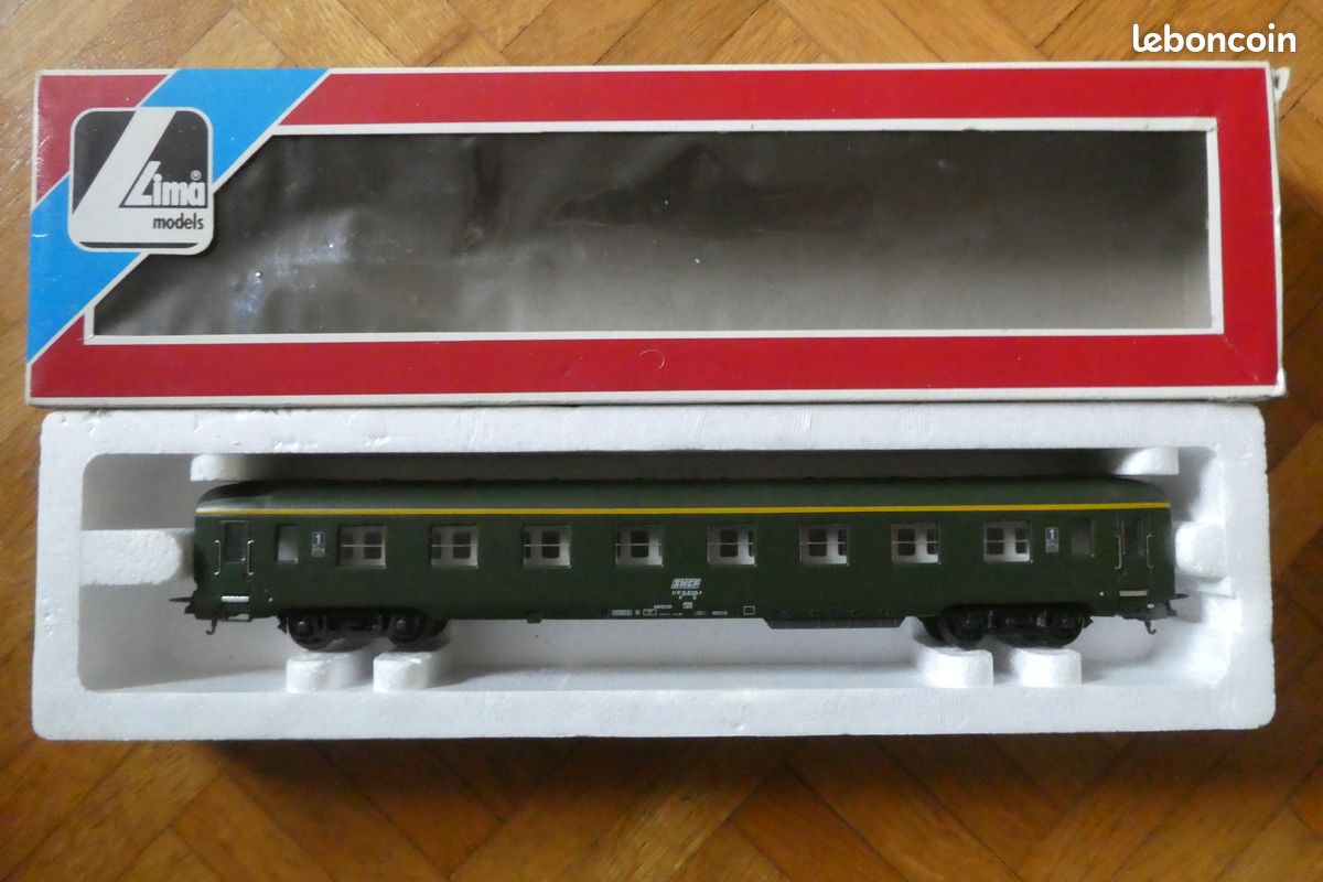 2 Voitures SNCF Lima – Collection HO – Vert – Occasion – Italie