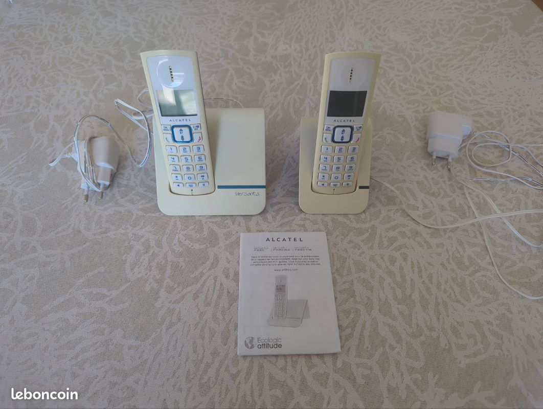 Lot 2 téléphones sans fil Alcatel F230 Duo (image 2)