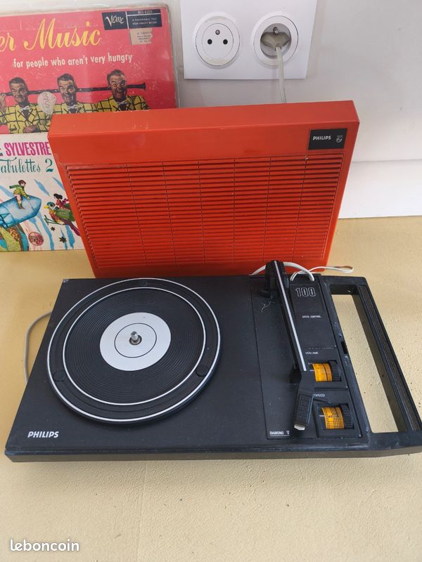 Tourne-Disques, Platine Vinyle Bluetooth Portable, Platine Vinyle, Avec Haut-Parleurs Stéréo