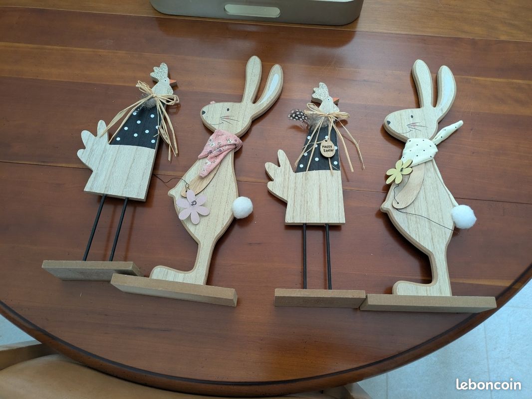 Décoration de Pâques poules et Lapins (image 1)