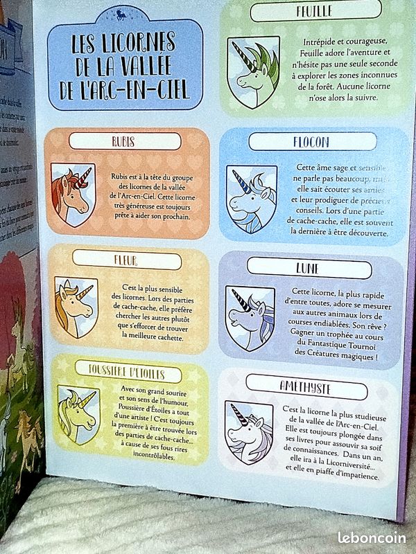 Deux Coqs d'Or Livre Cherche et Trouve les Licornes NEUF (image 3)