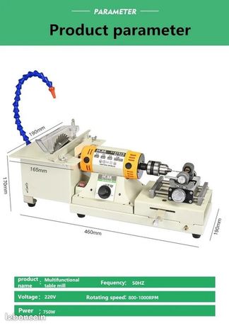 Polisseuse Meuleuse D'établi 220V - Pour Tour à Bois, Bijoux, Perles, DIY