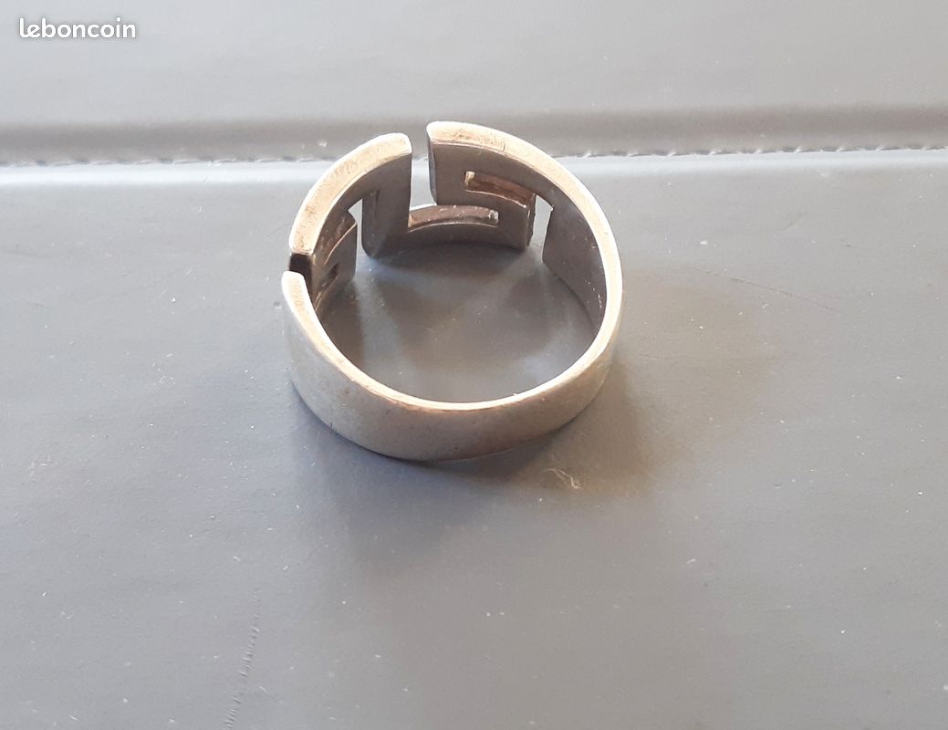Bague Ancienne Ruban En Argent Massif 925 - Taille 54, Style Ruban Torsadé, Occasion Bon état - Bijou Vintage élégant Et Intemporel