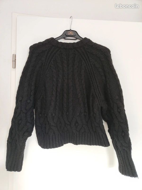 Pull femme noir épais Zara S (image 2)