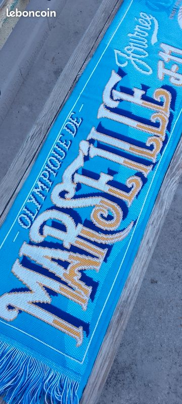 Echarpe de football vintage OM Marseille Manchester 23 02 2011 Taille