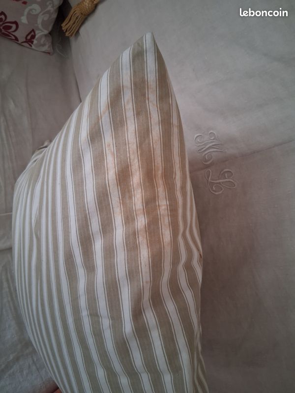 Lot De 2 Oreillers En Plumes Naturelles - 40x60 Cm - Toile à Matelas - Occasion