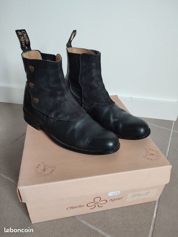 Boots Bottines noires Charles de Nevel T.39 (image 2)