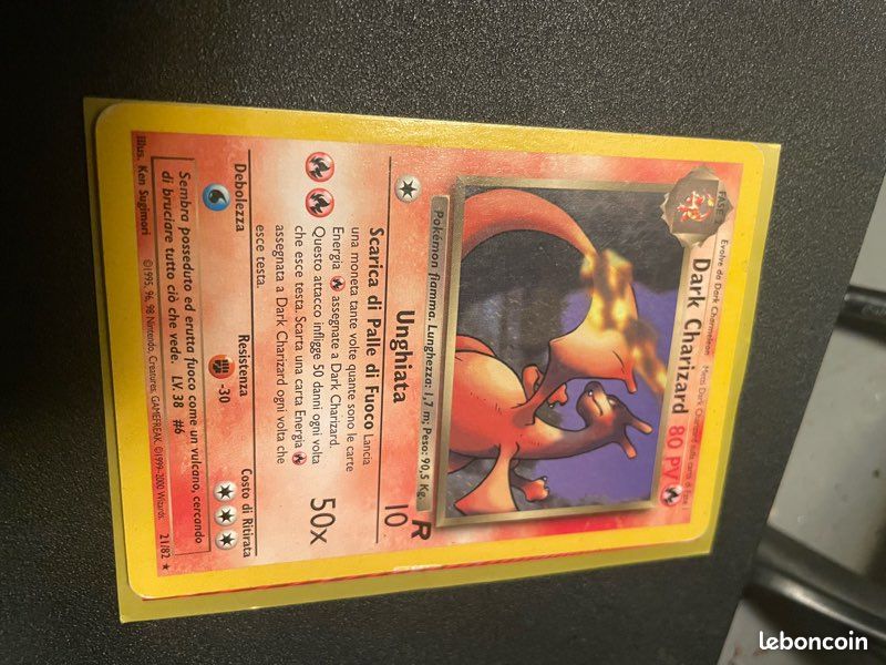 Carte Pokmon Dark Charizard version Italienne 21/82 Rocket dition 1999 -  Collection