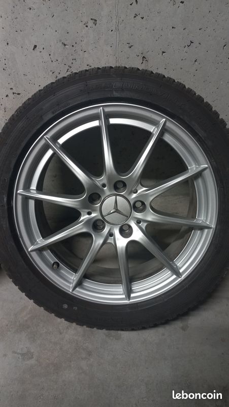 Set de 4 jantes alu 17 pouces Mercedes + Pneus hiver (image 2)