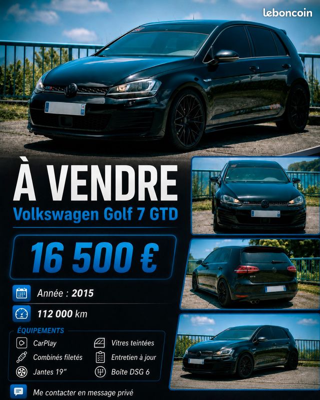 Vente golf 7 gtd (image 1)