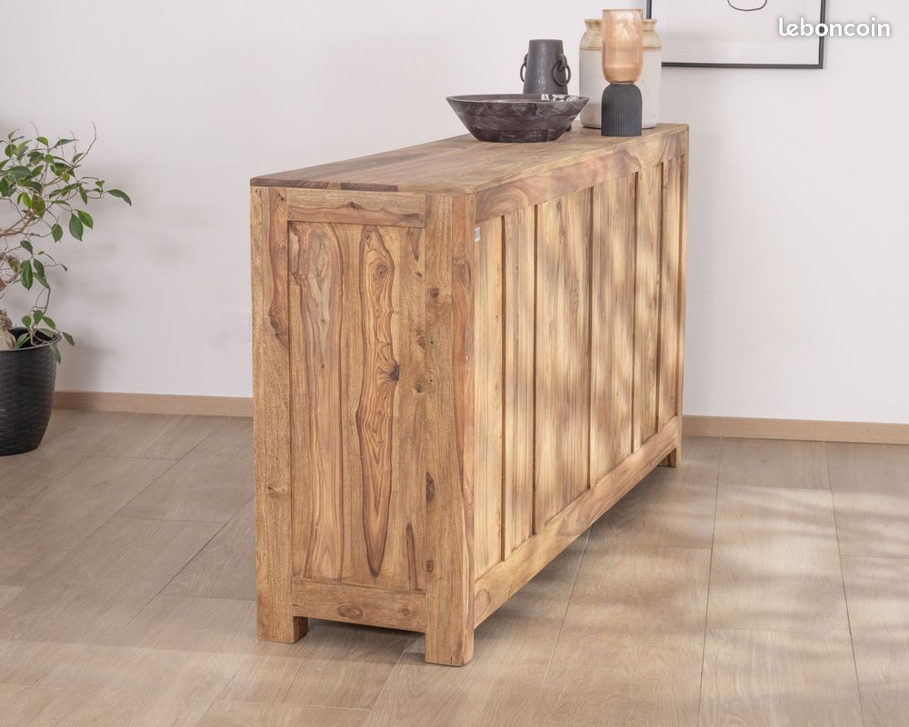 Buffet multi-rangement 180 cm en palissandre massif - Kalanohe (image 3)