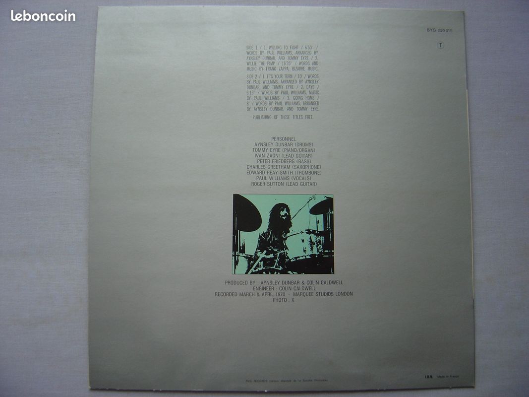 Vinyle---AYNSLEY DUNBAR : blue whale (LP 1970) (image 2)