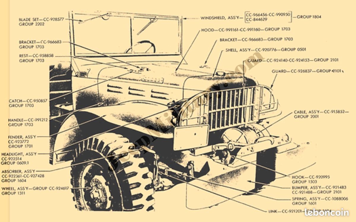 Chassis dodge wc avec papier (image 1)