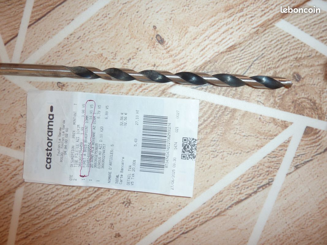 Foret a bois bradpoint 10 mm par 25 de long (image 2)