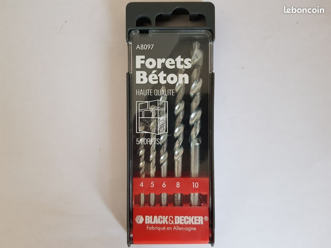 Coffret 5 Forets à Béton Forge Steel Pro - Pour Perceuse, Béton, Pierre, Brique, Neuf Sous Blister
