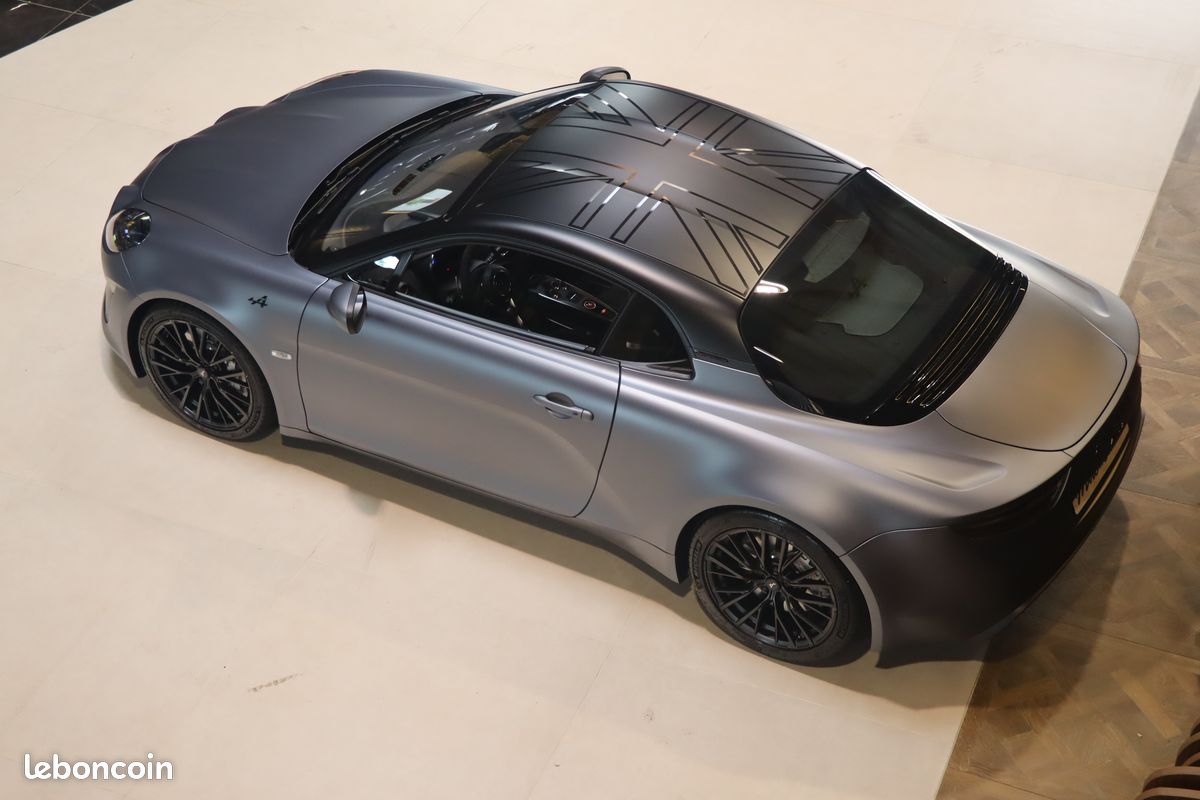 Alpine A110S Enstone Édition 053/300 - Stripping de toit “Union Jack noir” - Peinture Gris Tonnerre Mats - Pack rangement (image 10)