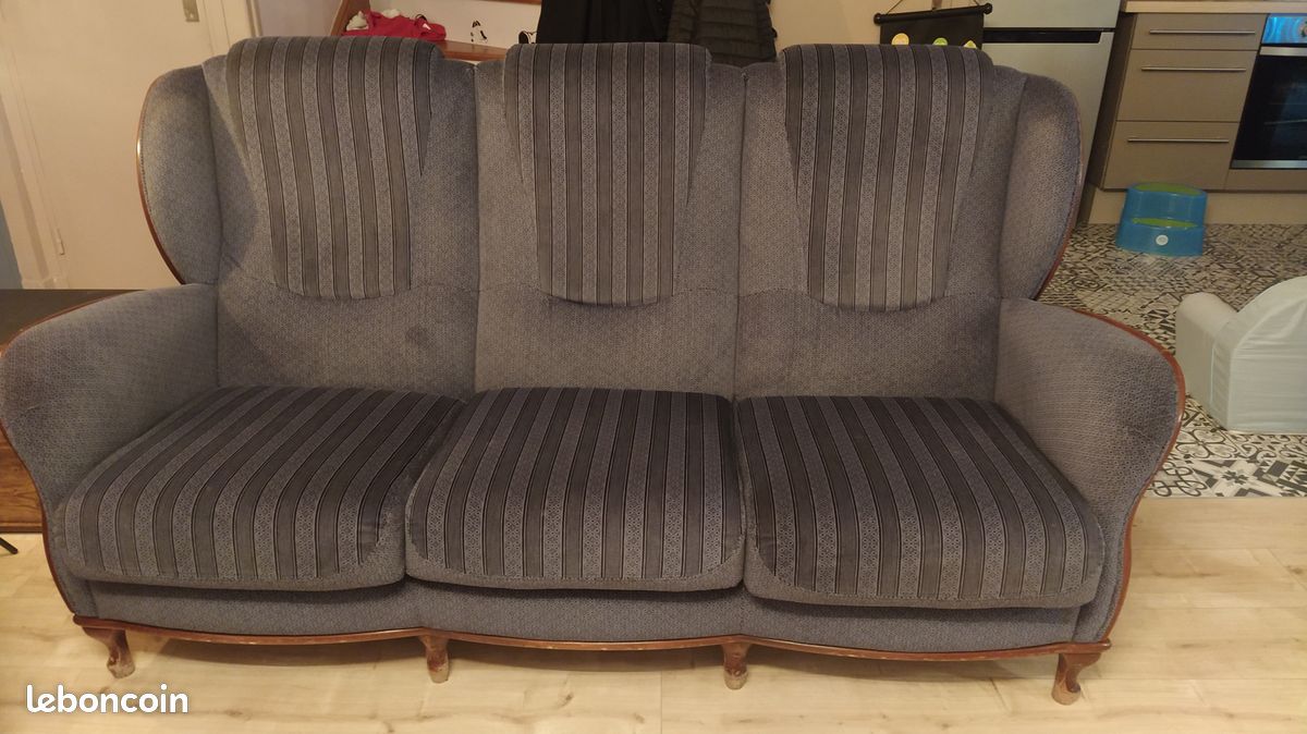Vends canapé vintage tissu (image 4)