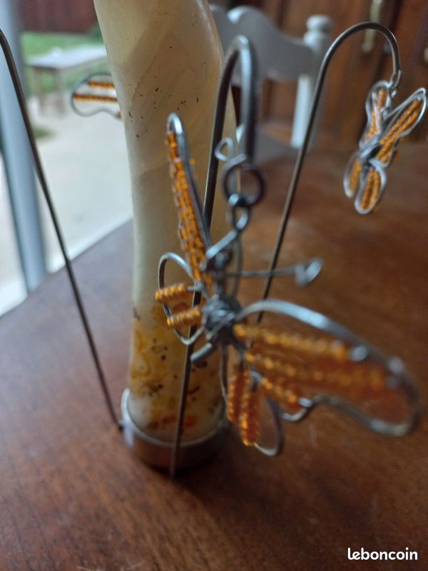 Porte bougie avec papillons (image 9)