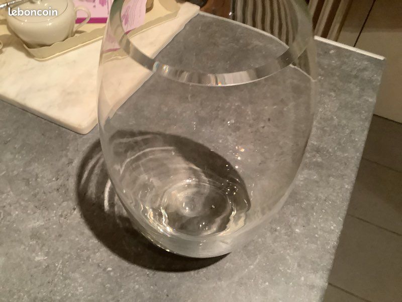 Grand vase en verre oblong hauteur 30 cm (image 11)