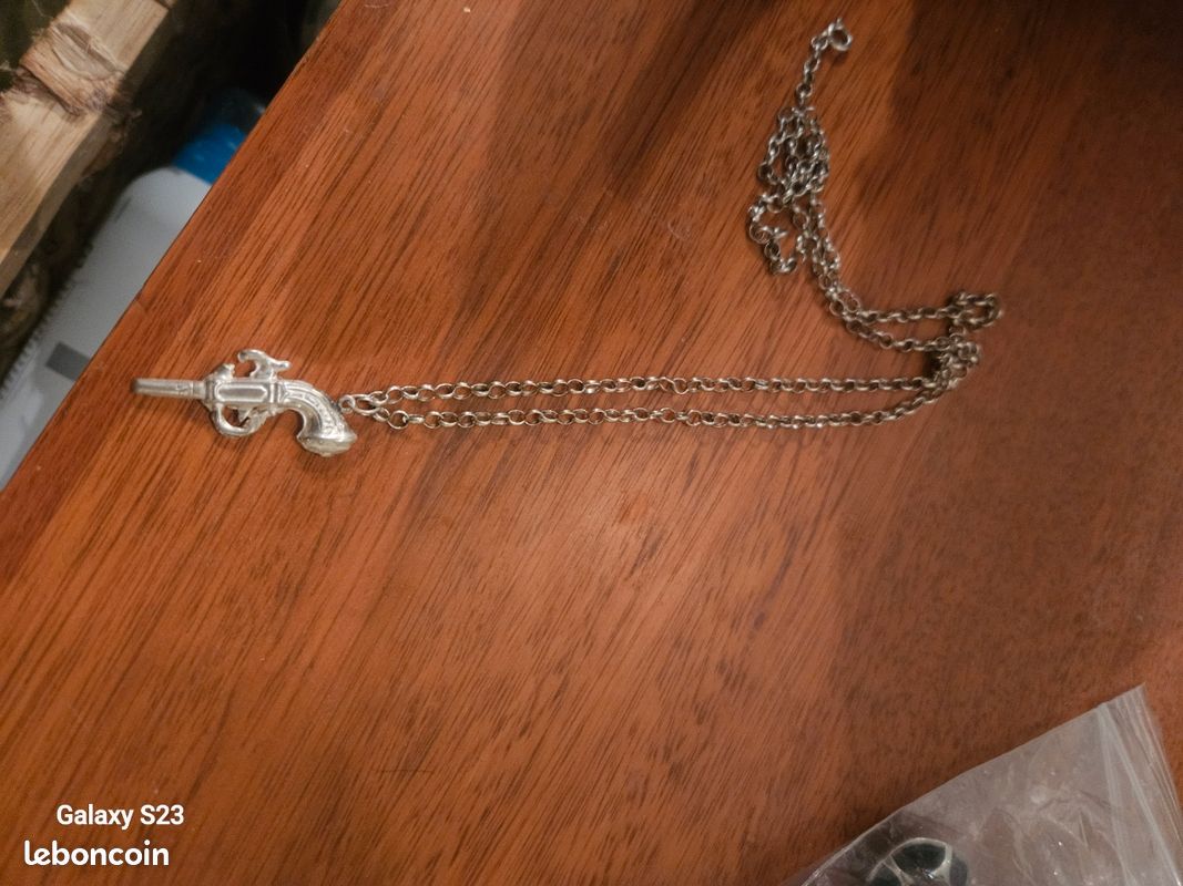 Magnifique Collier En Argent Massif - France Années 70, Orfèvrerie Authentique