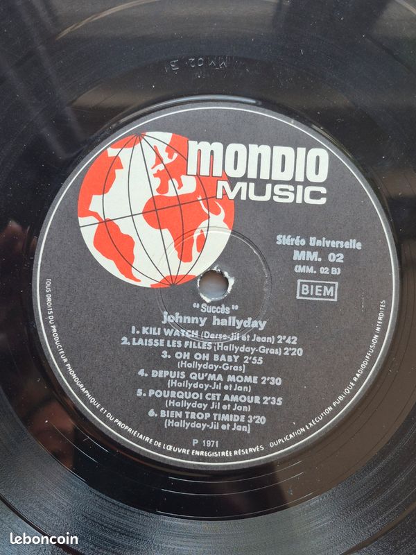 Vinyle 33t Johnny Hallyday "succes" (image 5)