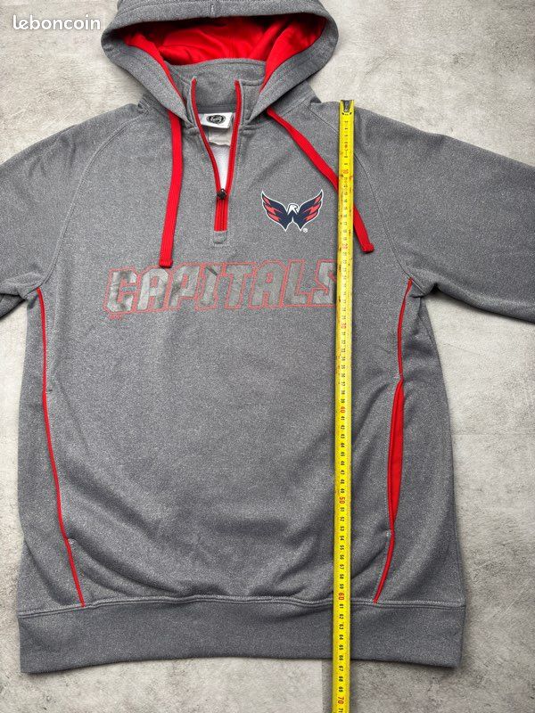 Sweat à Capuche Vintage NHL Washington Capitals CCM Taille XL | Maillot Hockey Homme