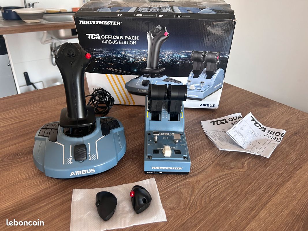 Pack Thrustmaster Airbus – TCA Sidestick + Quadrant + bouton de rechange (image 1)