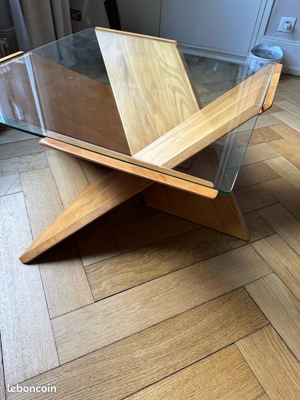 Table basse bois massif (image 1)