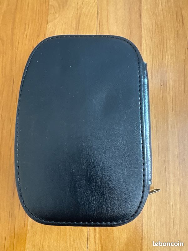 Kit barbier Soco cuir noir - Miroir peigne brosse - Etat neuf complet (image 3)