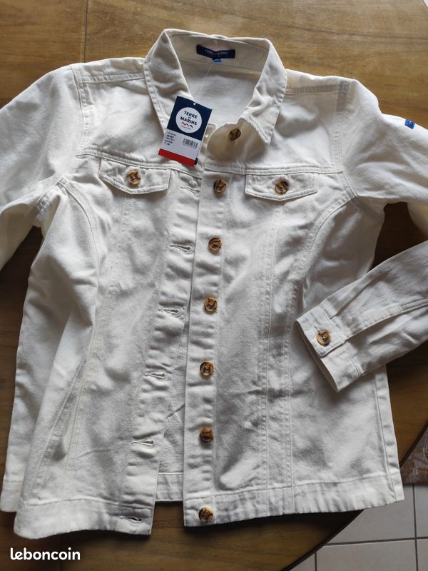 Veste Printemps Dressbarn – Blanche, Taille M, Neuve Avec étiquettes, 100% Coton
