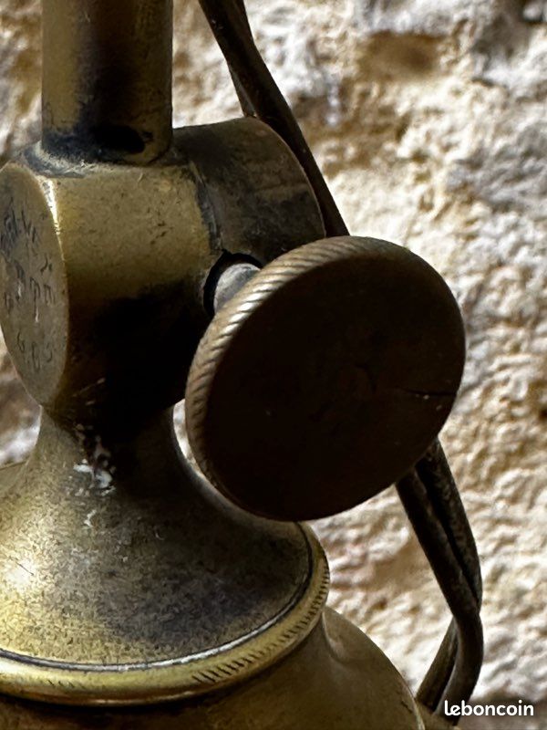 ANCIENNE LAMPE À pétrole - cuivre, laiton et verre; EUR 20,00 - FR