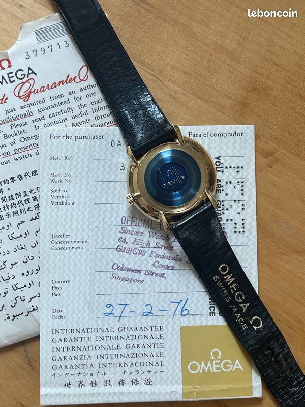 Montre Omega De Ville or 9 carat 1976 NOS (image 5)