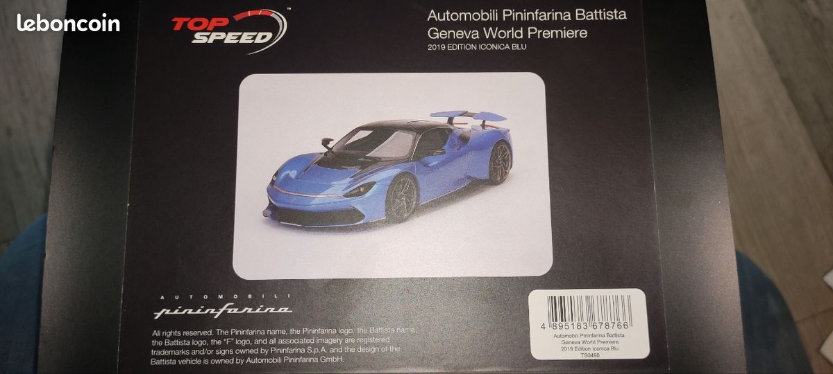 True Scale 1:18 Pininfarina Battista Première mondiale Genève 2019 bleu