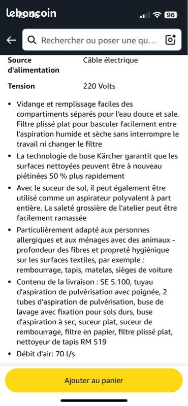 Shampouineuse nettoyeur extracteur Karcher SE 5.100 (image 3)