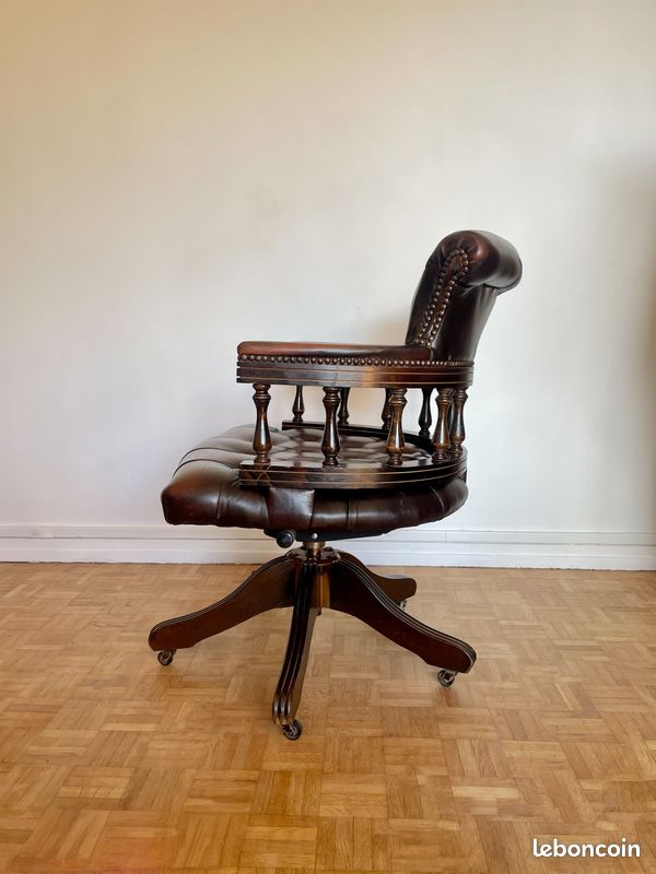Fauteuil Boule Vintage - Plastique Et Métal Chrome - Roulettes Réglable - France