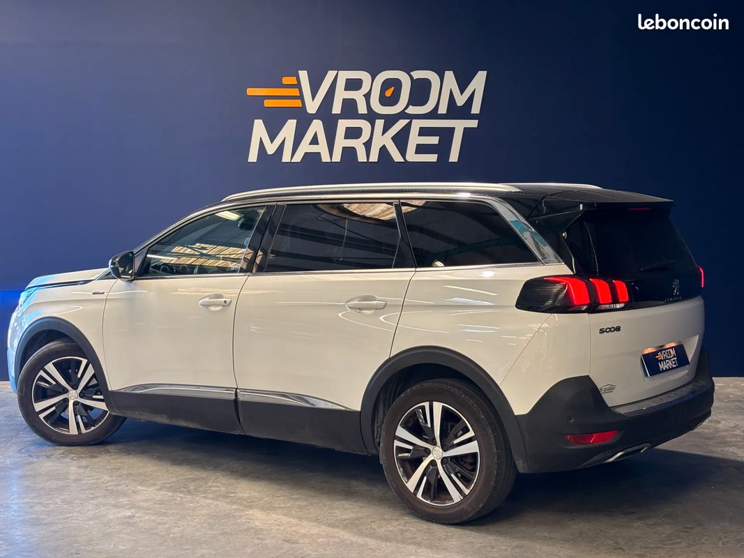 PEUGEOT 5008 1.5 HDI 130 GT Line - 7 places - GARANTIE 12 MOIS - 2018 - Boîte auto - Suivi complet (image 3)