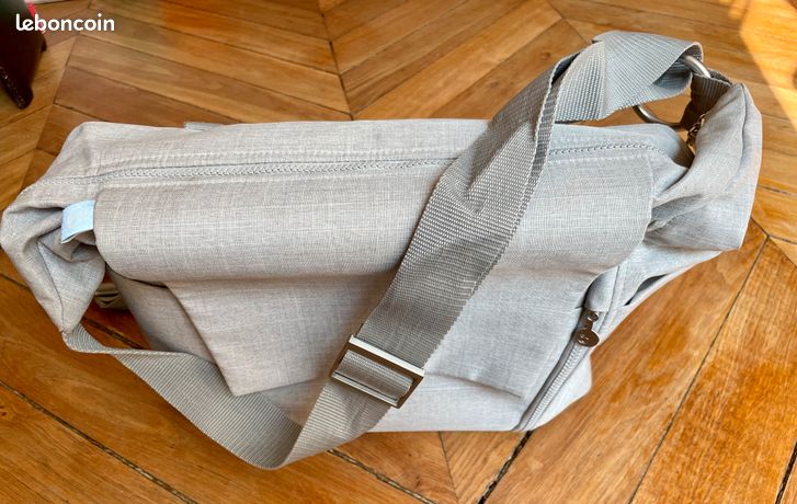 Stokke - Nouveau Sac à langer Beige Mélange* pour poussette Stokke, avec  deux modes de portage