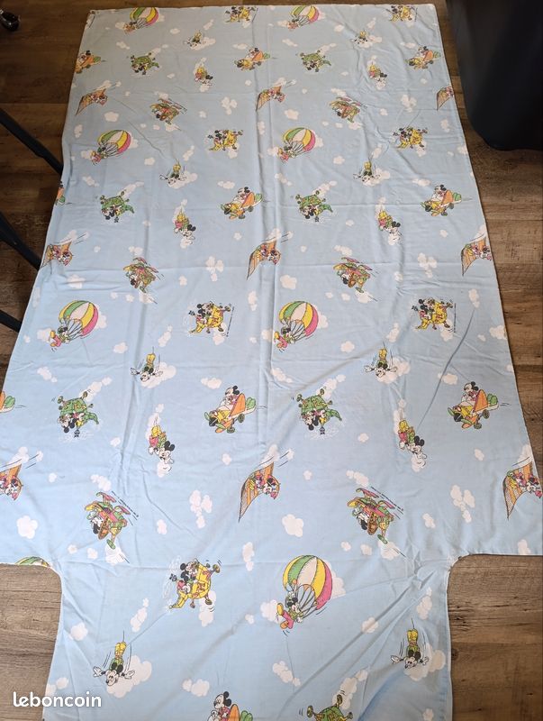 Drap housse Disney Mickey avion vintage année 80 (image 2)