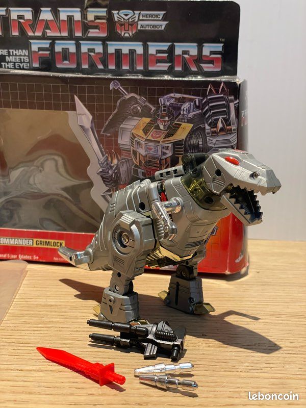 TRANSFORMERS G1 Dinobot GRIMLOCK HASBRO 1984 boîte d'origine