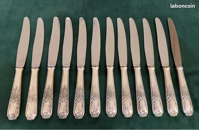 Christofle Couteaux à entremets 19,5cm (12) Modèle Marly Métal argenté