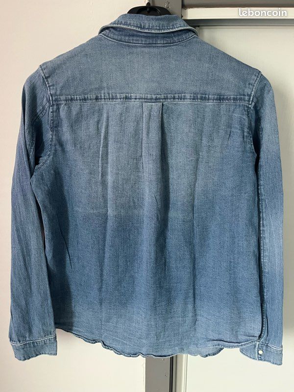 Chemise Bleue Femme H&M - Taille 8 - Coton Manches Longues - Neuf Sans étiquettes