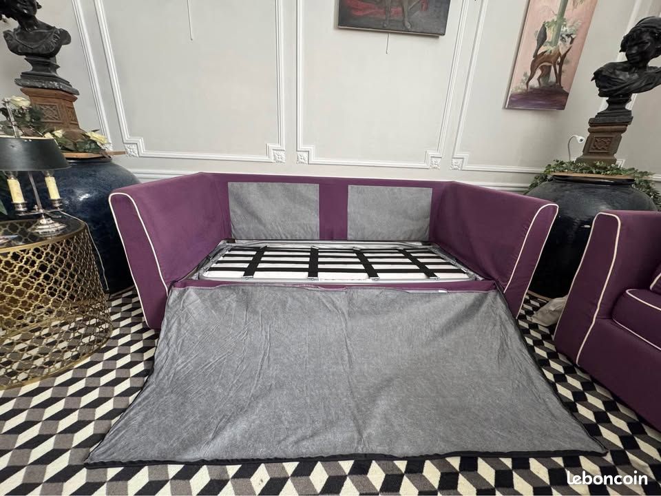 Canapé convertible 3 places neuf modèle Charlotte de Home Spirit (image 2)