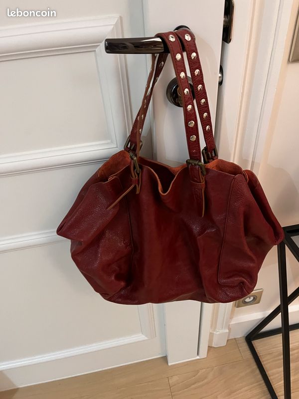 Sac Cabas Sac Cuir Bordeau Sac Cabas Cuir Bordeaux Gerard Darel