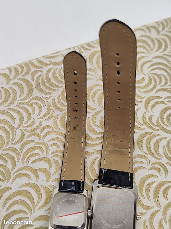 Duo de montres Prestige assorties – cadrans rectangulaires – chiffres romains (image 3)