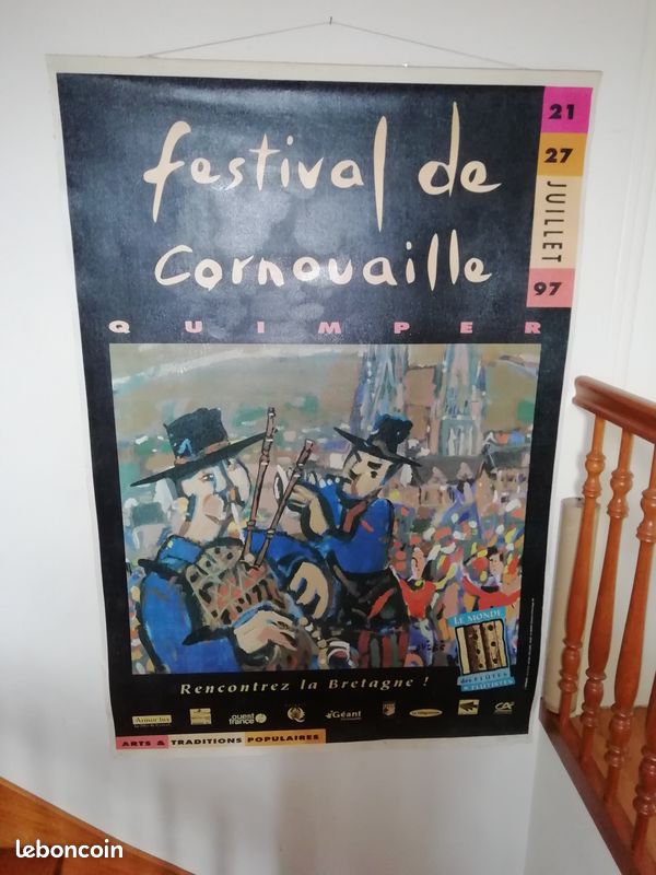 Affiche Vintage Fêtes De Cornouailles 1953 - Reproduction 50x70cm - PostersAndCo