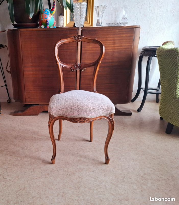 Paire de chaises de chambre de style Louis XV, entièrement restaurées (image 13)