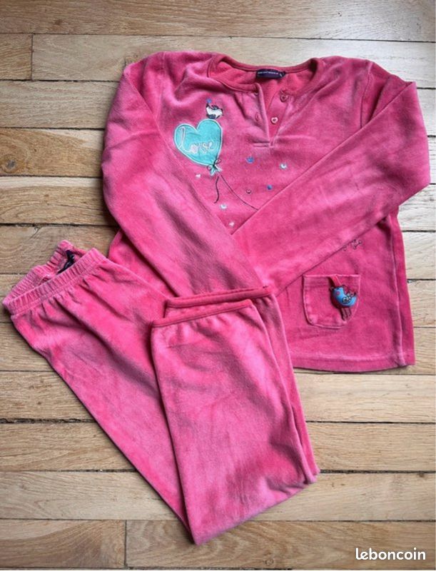 Pyjama De Noël Sergent Major – Velours Rouge – Taille 8 Ans – Garçon – Très Bon état