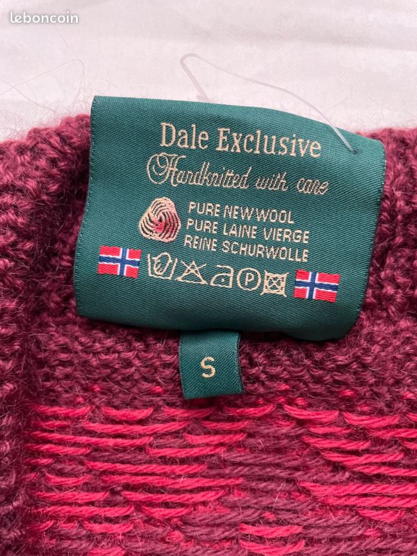 Gilet En Laine Dale Of Norway - Motifs Vert/noir, Taille M Femme